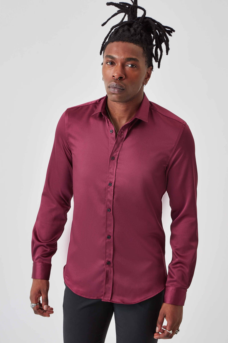 Tuck N Stitch Suave Maroon Wine Premium Shirt Small : : Clothing &  Accessories