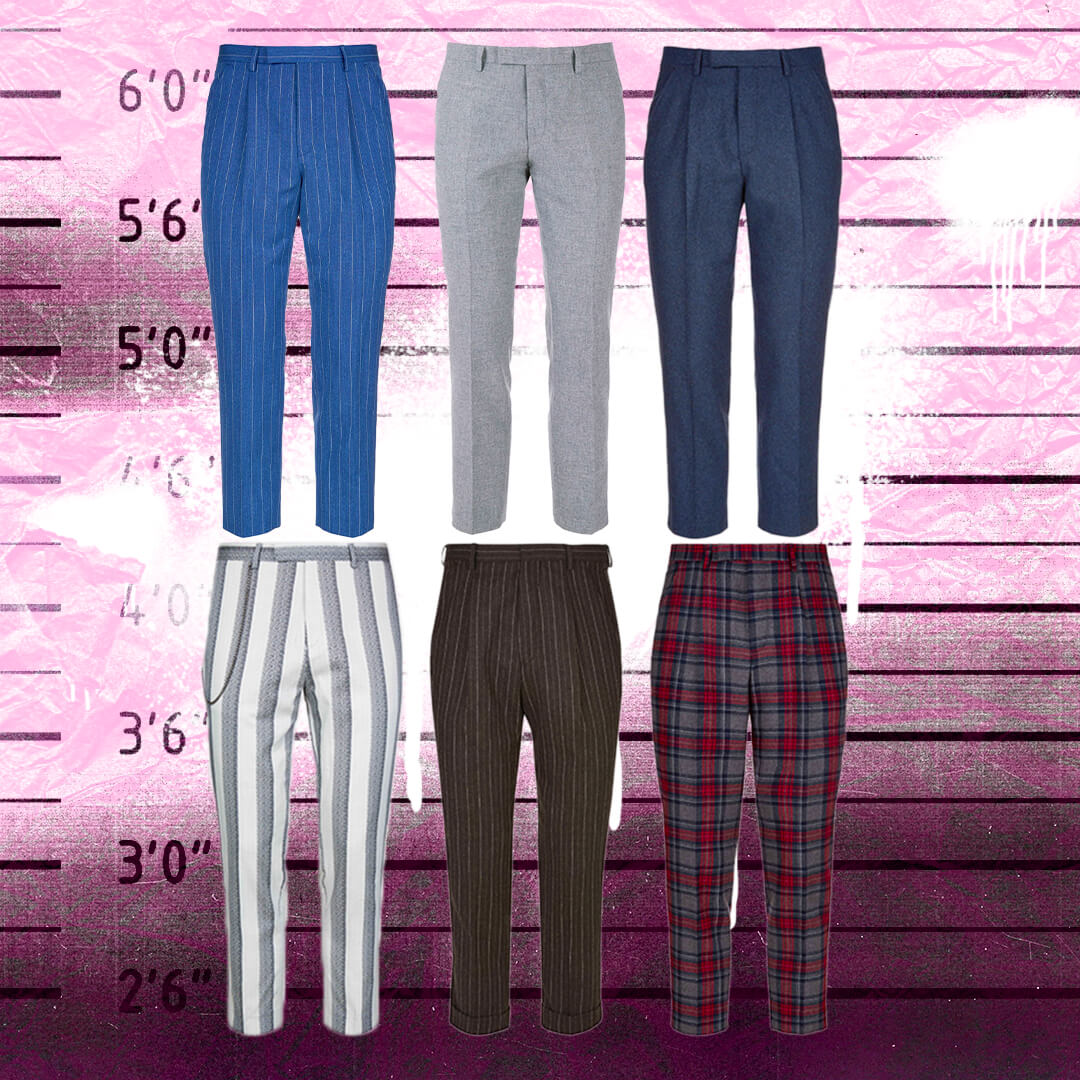 Asos Brand Slim Fit Cropped Pants In Check, $50 | Asos | Lookastic