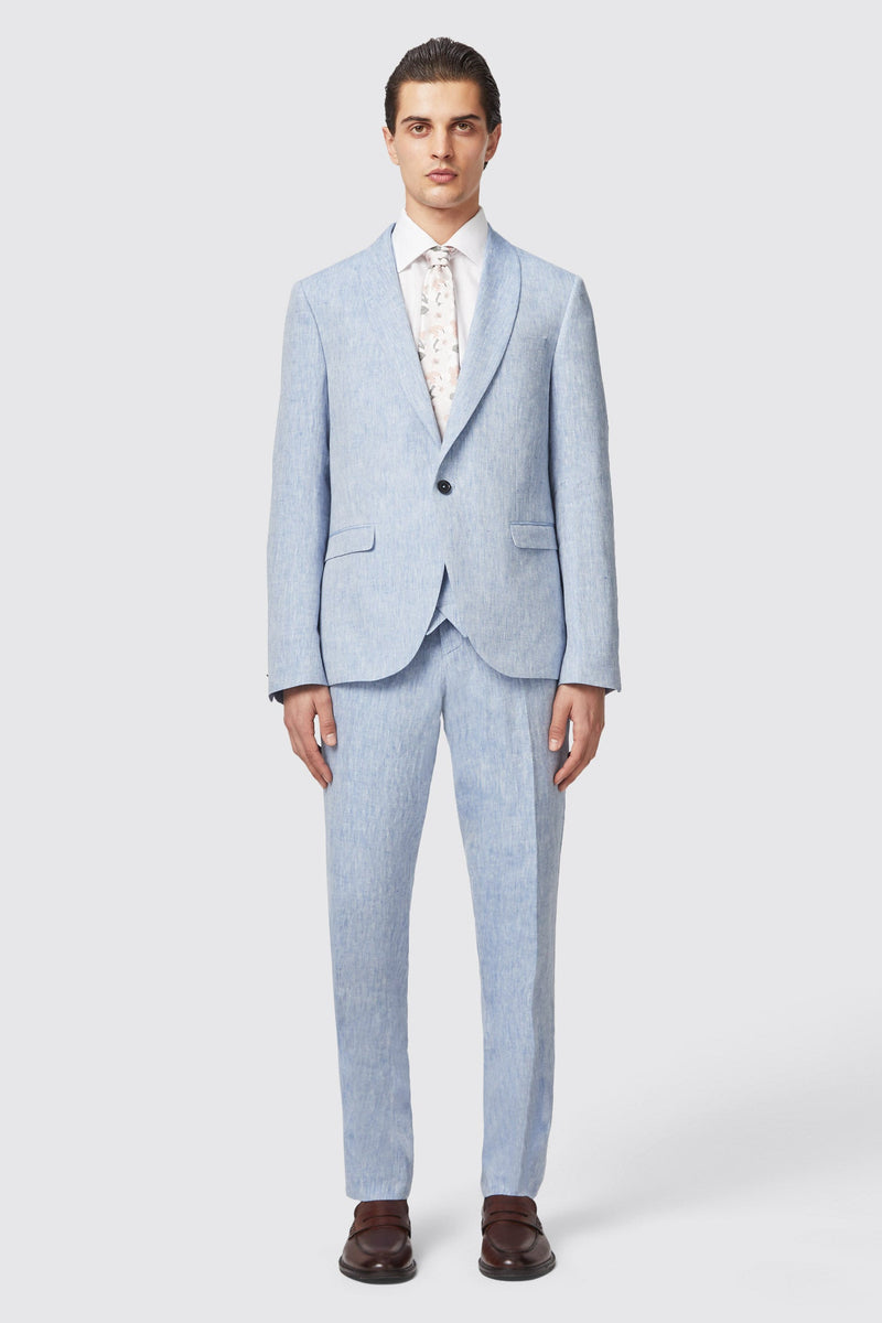 Claremont Slim Fit Blue Linen Suit – Twisted Tailor