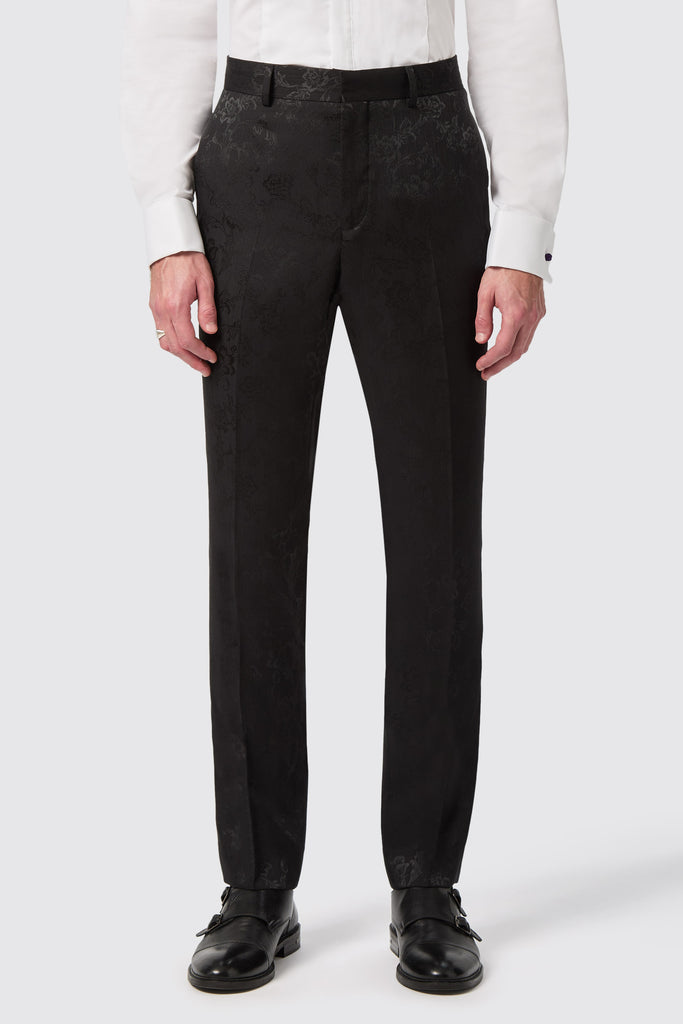 compt-slim-fit-black-floral-jacquard-trousers