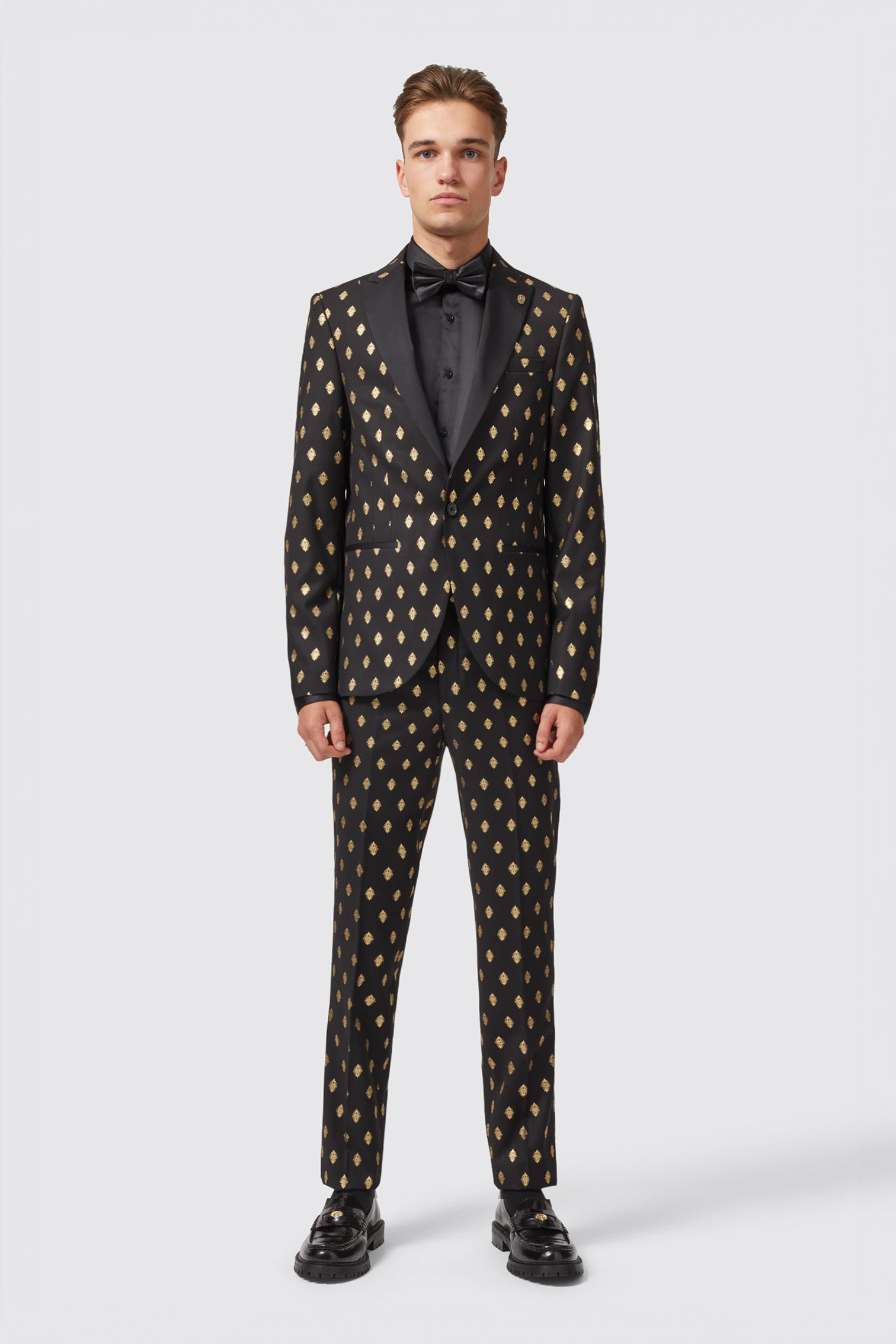 Puccini Slim Fit Black and Gold Suit ARCHIVE