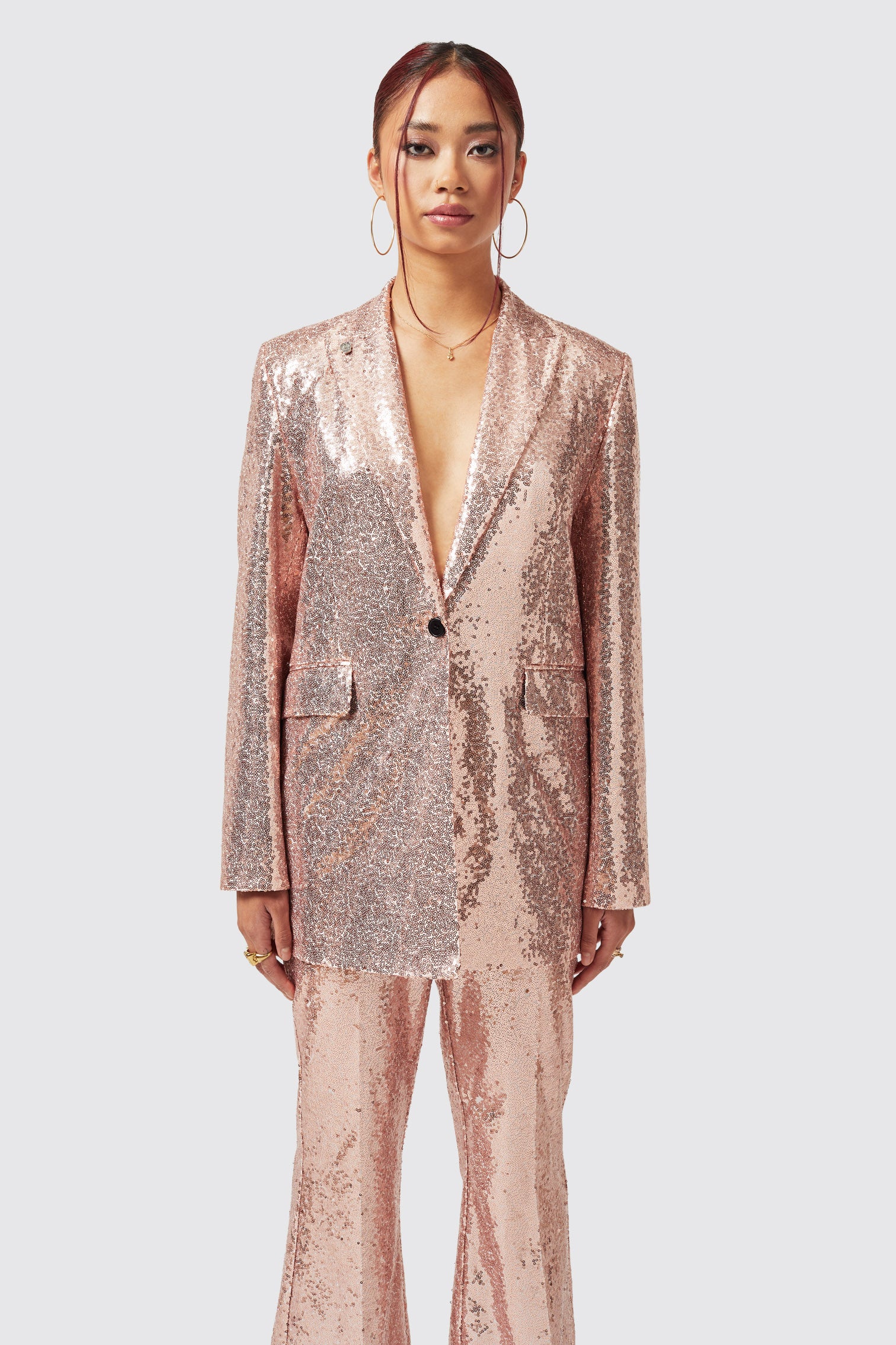 Caladium Slim Fit Pink Sequin Jacket ARCHIVE