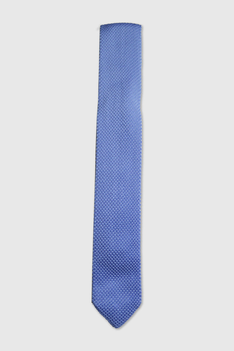 Bowie Blue Knitted Tie – Twisted Tailor