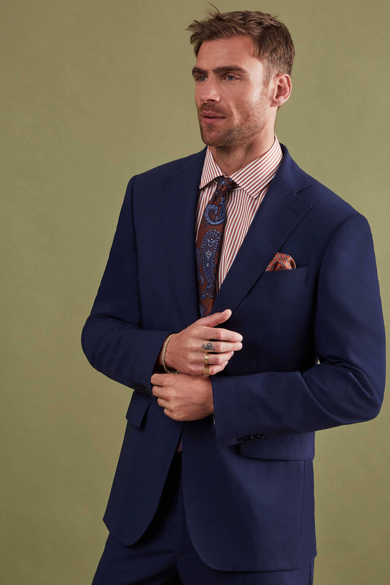 Wilder Tailored Fit Navy Wool Jacket - ARCHIVE – Twisted Tailor