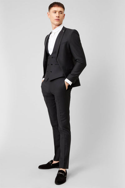 Men's Suits 3 Pieces Fashion Casual Business Dinner Tuxedo Suit Formal Slim  Fit Wedding Blazer Waistcoat Trousers,2XS, Black at Amazon Men's Clothing  store