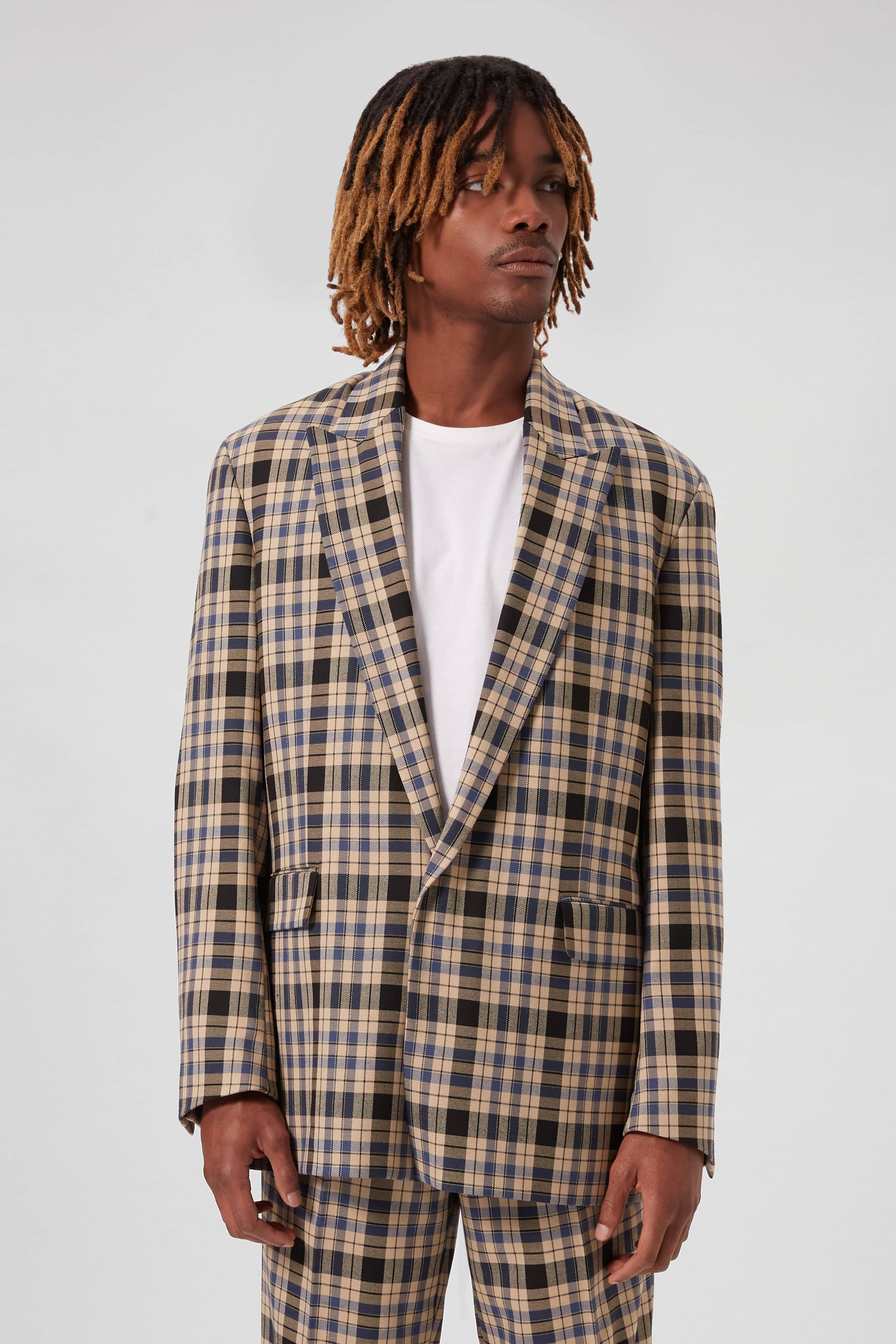 Digne Oversized Brown Check Jacket