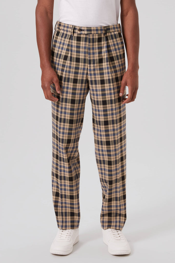 Medium Grey Check Cotton/Polyester Men Tapered Fit Casual Trousers -  Selling Fast at Pantaloons.com